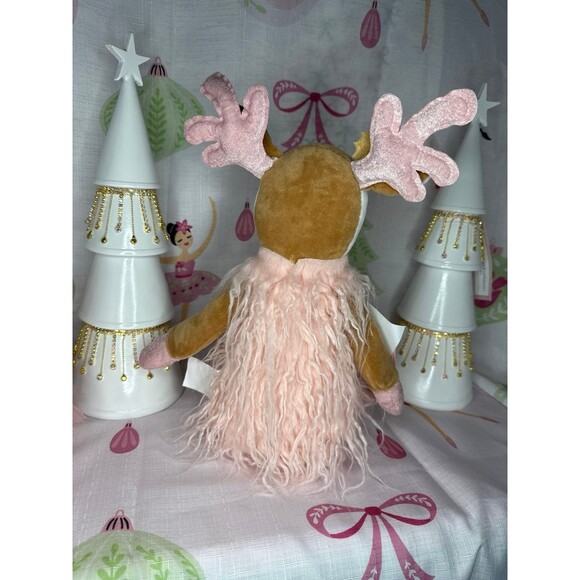 Plush Pink Reindeer Shelf Sitter - Picture 7 of 7
